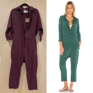 ACACIA San Fran Cotton Jumpsuit - Plum